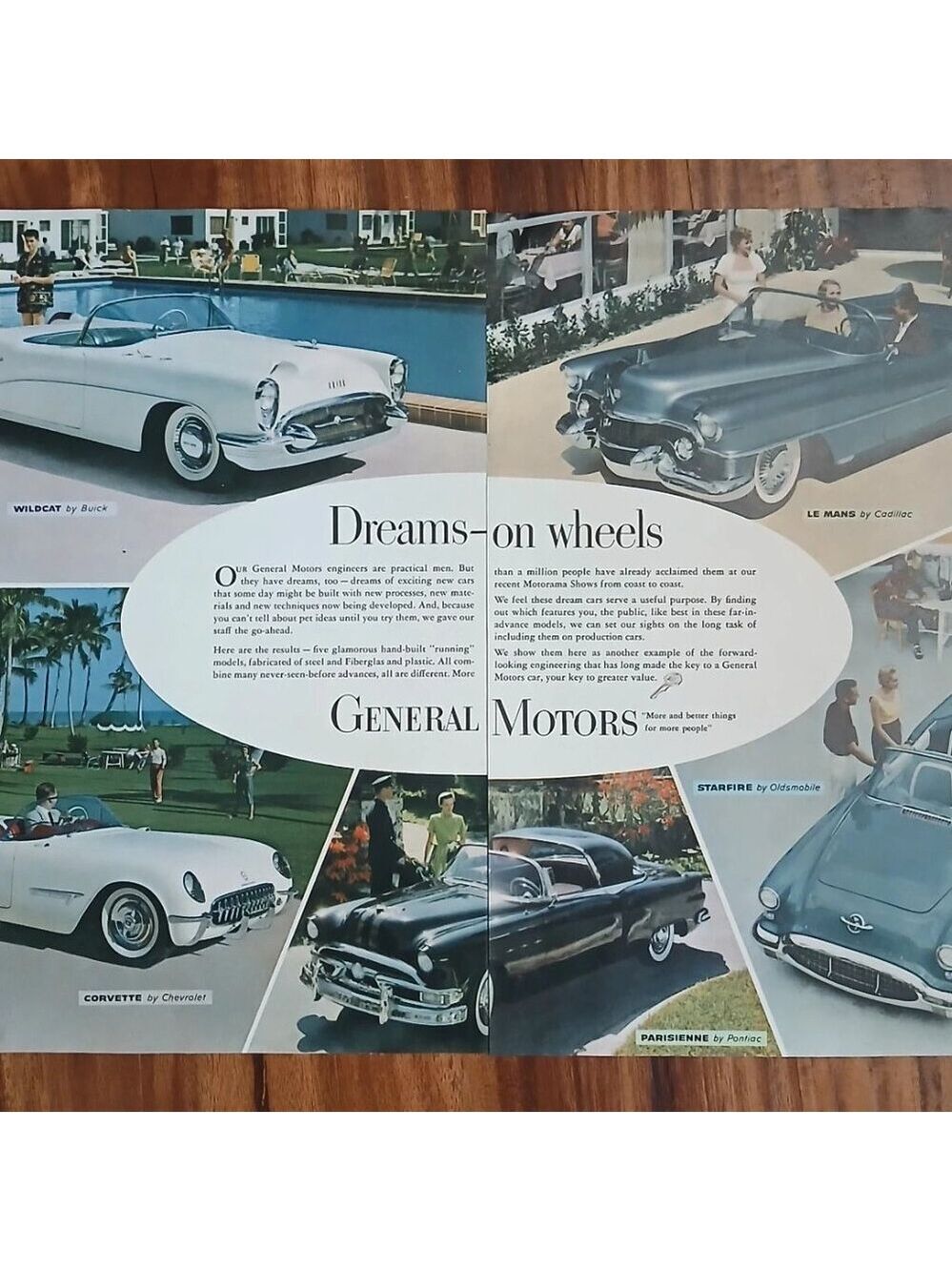 1953 GM Dream Cars Original Vintage Ad